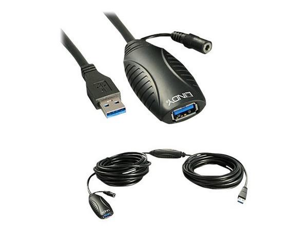 Lindy 43156 câble USB USB 3.2 Gen 1 (3.1 Gen 1) 10 m USB A Noir