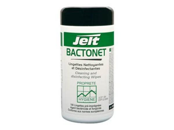 1 Boite de 100 Lingettes désinfectantes et antibactériennes Jelt BACTONET