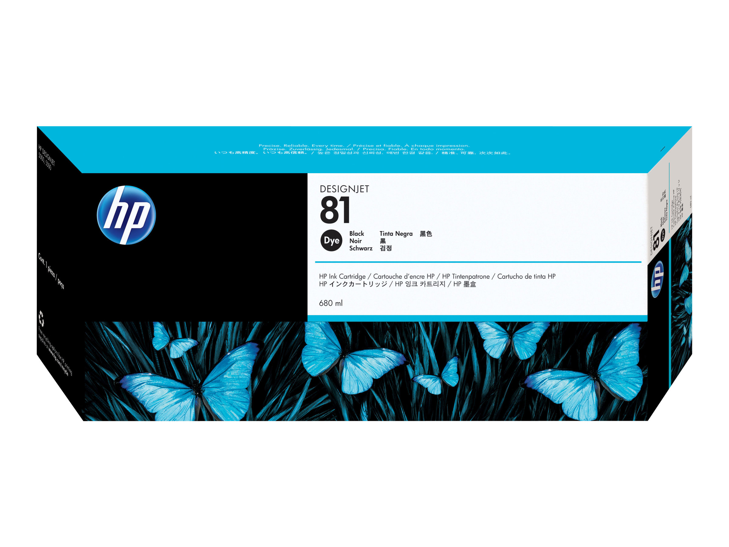 HP 81 original dye Ink cartridge C4930A black standard capacity 680ml 1-pack
