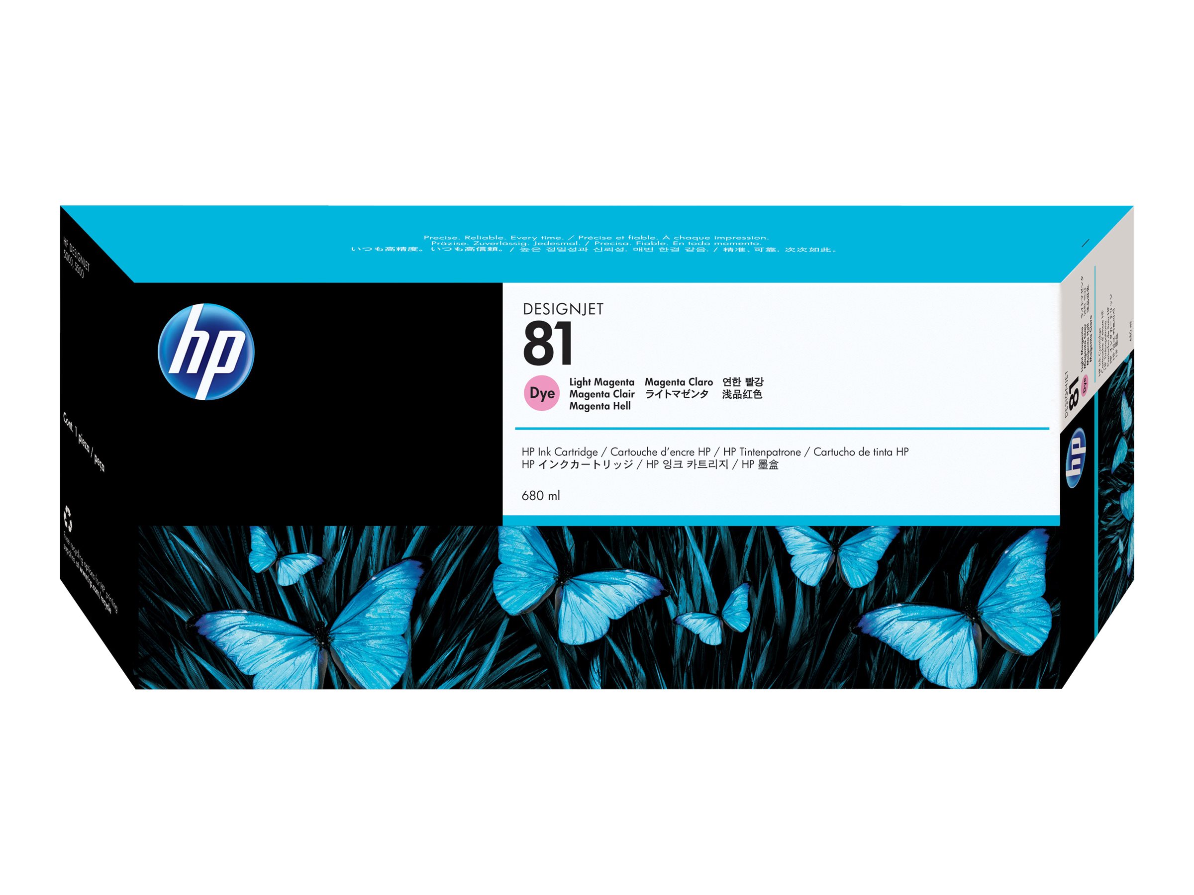 HP 81 original dye Ink cartridge C4935A light magenta standard capacity 680ml 1-pack