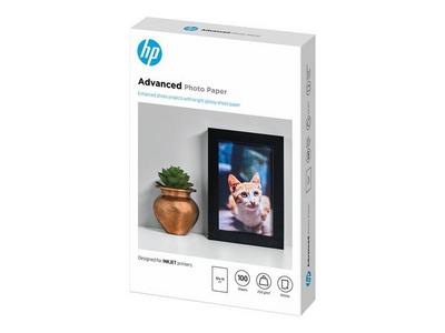 HP original Q8692A Advanced glossy photo paper Ink cartridge 250g/m2 100x150mm 100 sheets 1-pack borderless