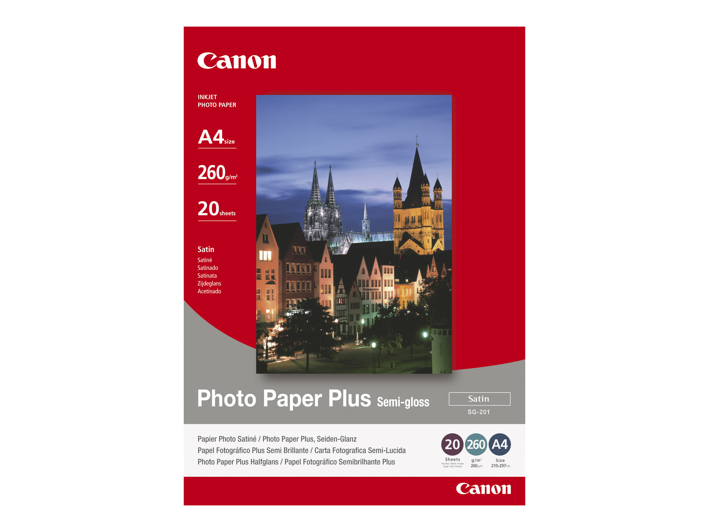 CANON SG-201 semi brillant photo  papier inkjet 260g/m2 A3+ 20 feuilles pack de 1