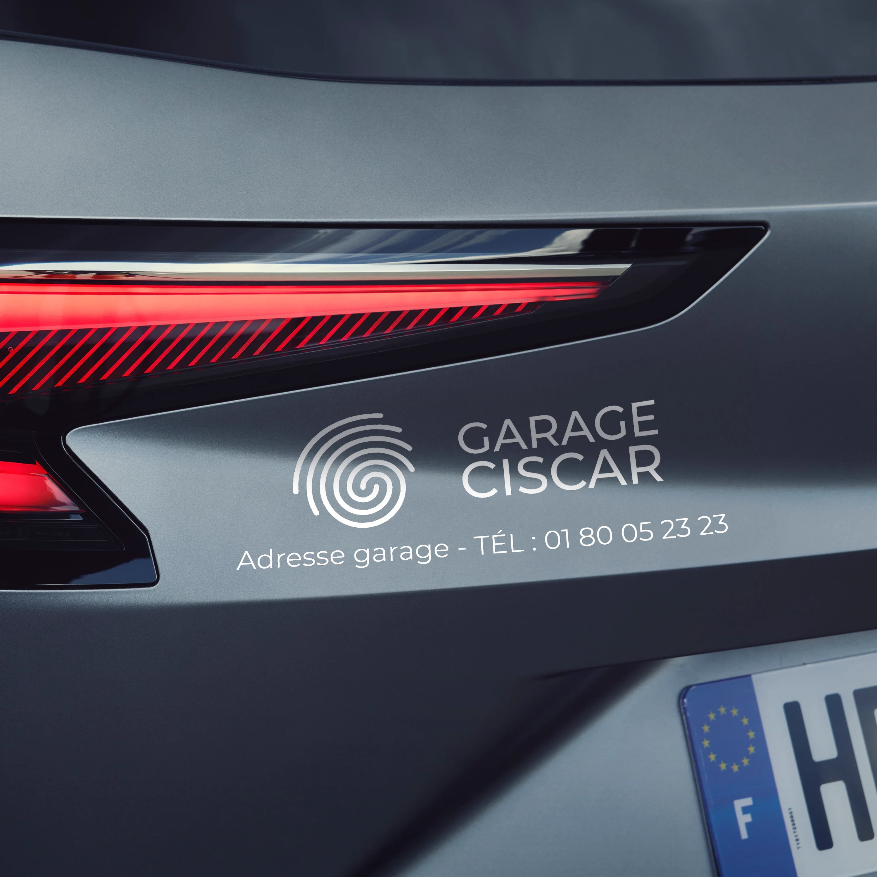 ADHÉSIF SIGNATURE DE COFFRE TRANSPARENT