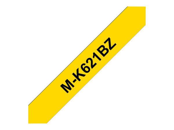 BROTHER P-TOUCH MK-621 noir sur jaune  9mm