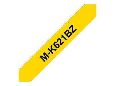 BROTHER P-TOUCH MK-621 noir sur jaune  9mm