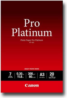 CANON PT-101 pro platinum photo  papier 300g/m2 A3 20 feuilles pack de 1