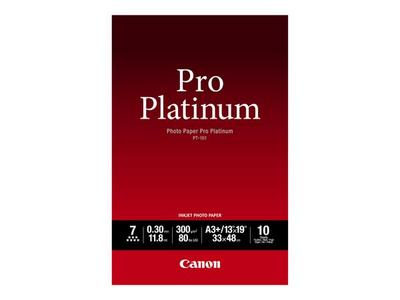 CANON PT-101 pro platinum photo  papier 300g/m2 A3+ 10 feuilles pack de 1