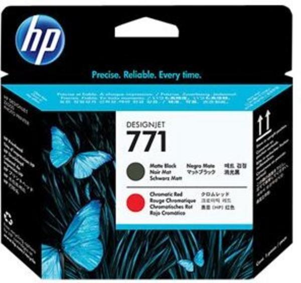HP 771 original printhead CE017A matte black and chromatic red standard ...