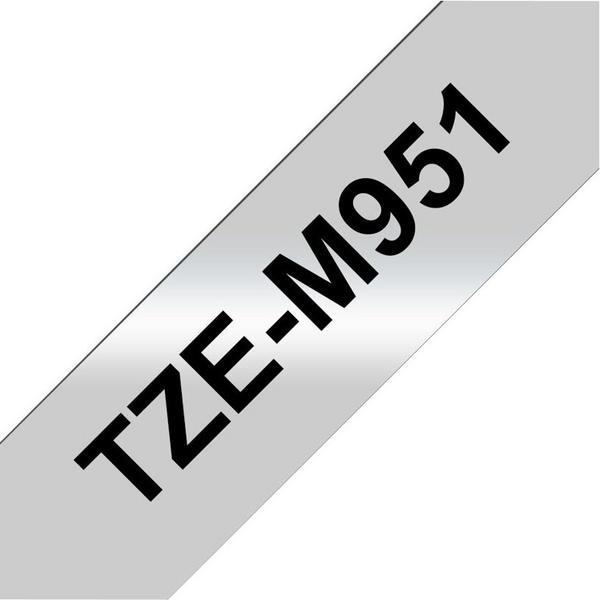 BROTHER P-TOUCH TZE-M951 noir sur silver-matt 24mm