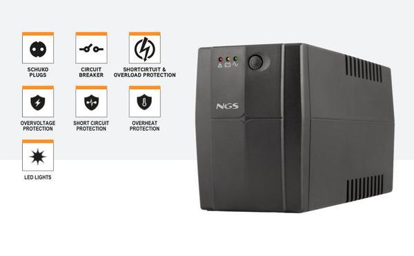 ONDULEUR NGS FORTRESS OFF LINE UPS 900W - AVR SCHUKO PLUG x 4