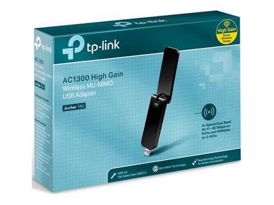 TP-Link AC1200 Wireless Dual Band USB 3.0 Adapter 1200Mbps USB3.0/2.0 300Mbps at 2.4Ghz + 900Mbps at 5Ghz 802.11a/b/g/n/ac, WPA2/WPA