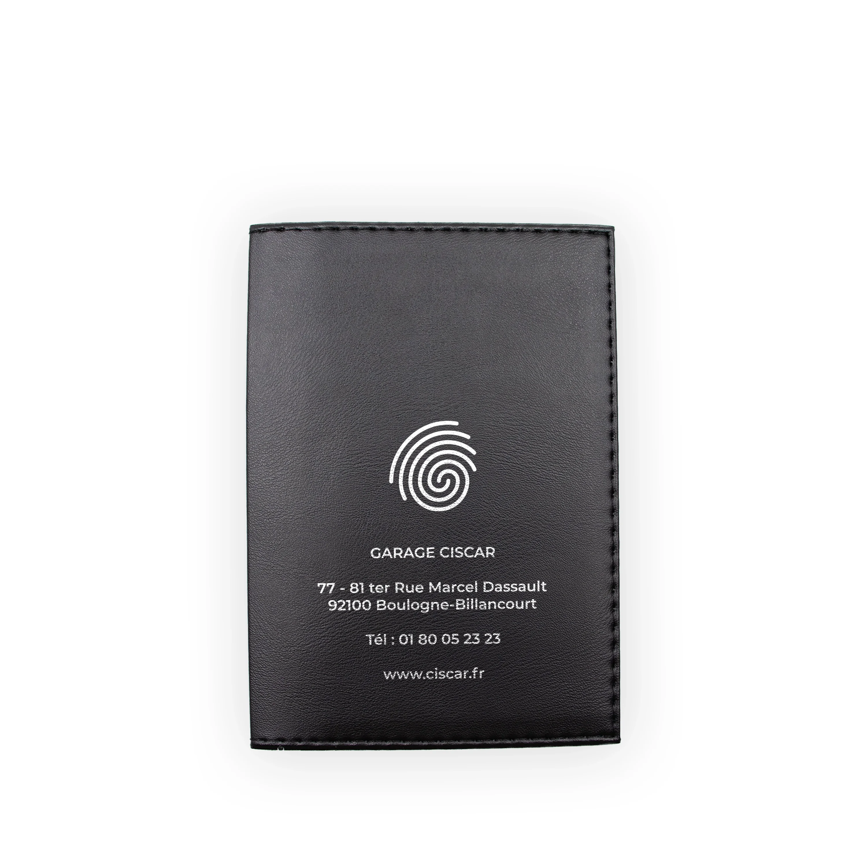 ETUIS CARTE GRISE SIMILI CUIR + ETUI CRISTAL IMPRESSION RECTO/VERSO