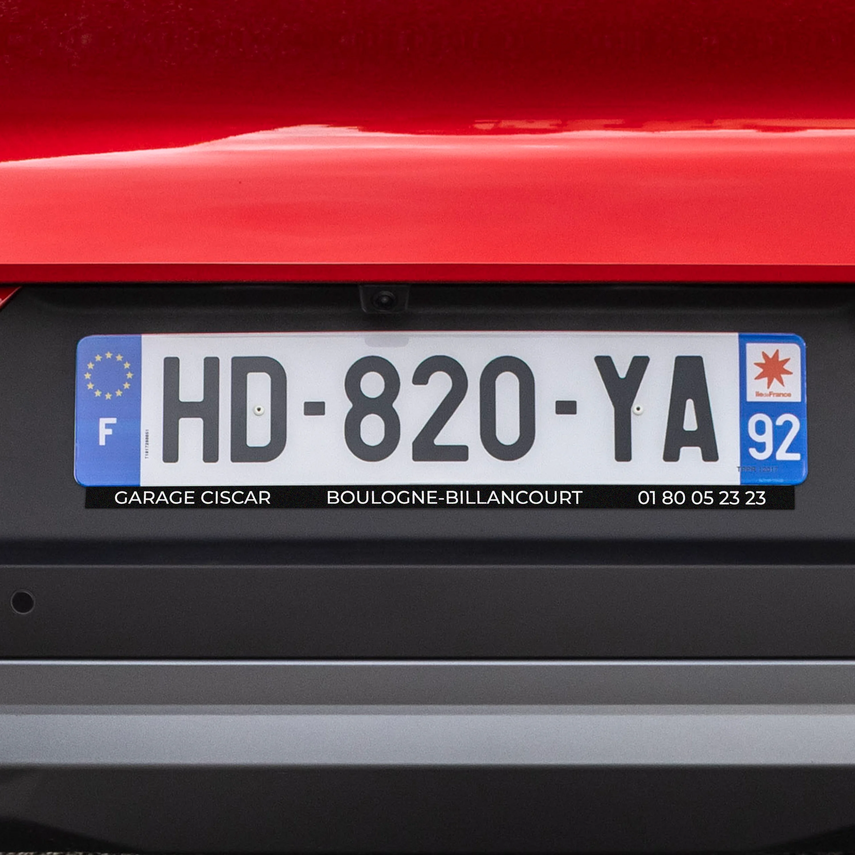 ADHÉSIF PUBLICITAIRE POUR PLAQUE IMMATRICULATION 52 X 1,4CM