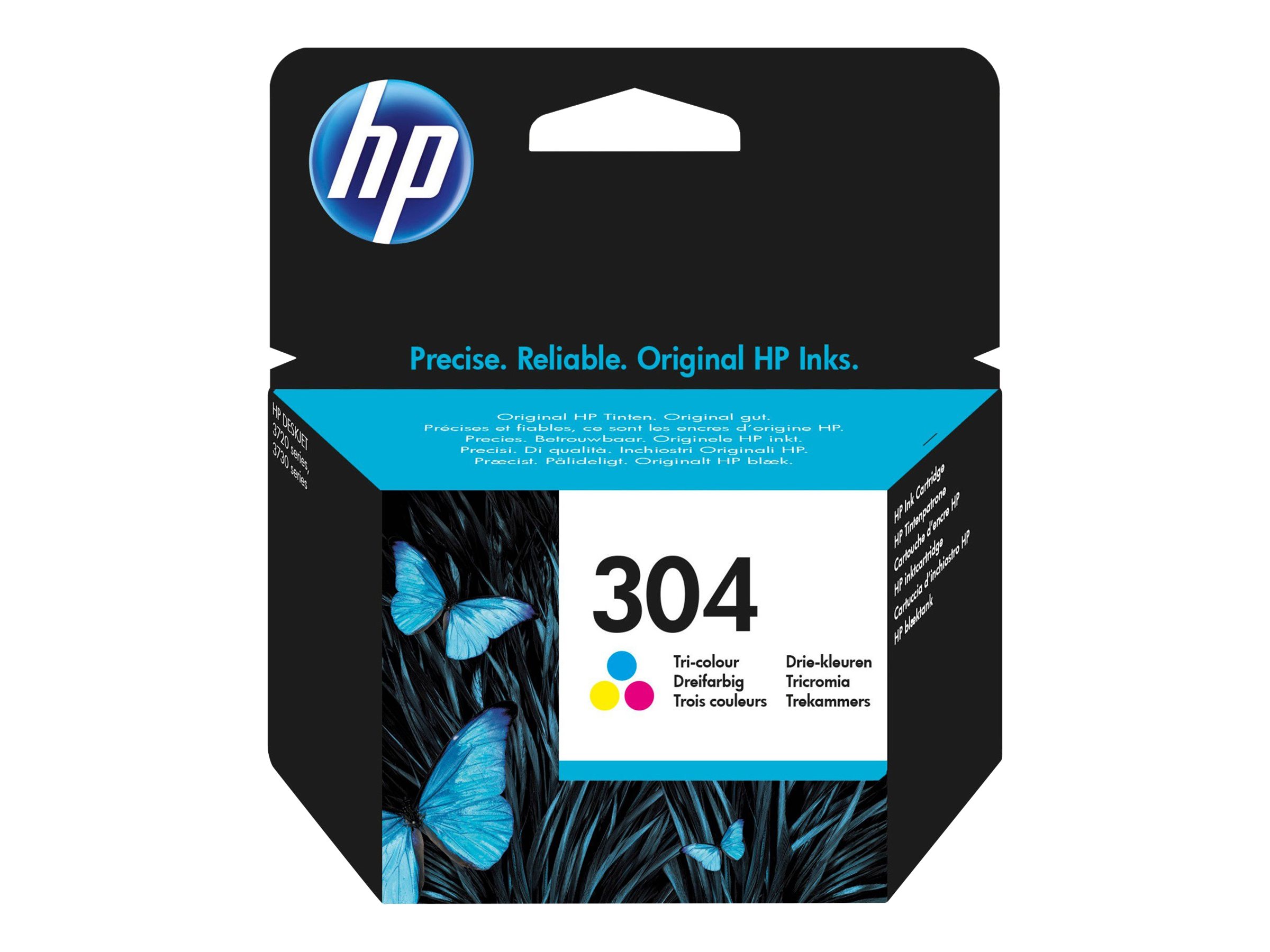 HP 304 original Ink cartridge N9K05AE 301 Tri-color Blister