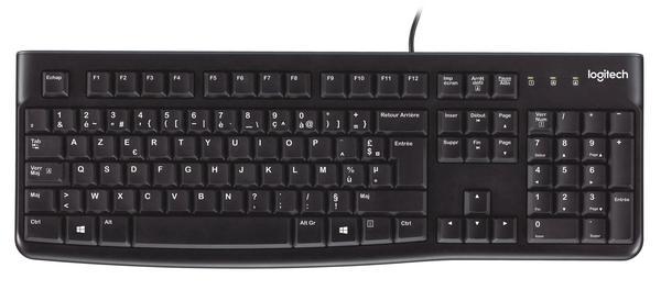Logitech Keyboard K120 for Business clavier Universel USB AZERTY Français Noir