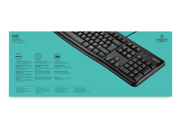 Logitech Keyboard K120 for Business clavier Universel USB AZERTY Français Noir