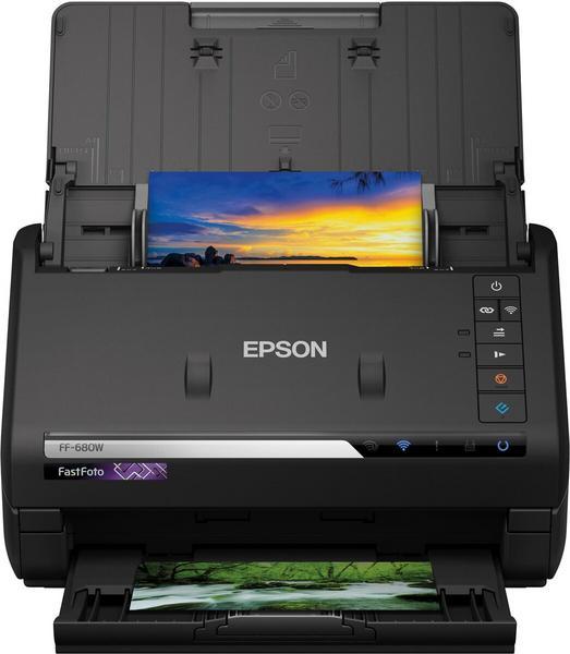 EPSON FastFoto FF-680W Document scanner Contact Image SensorCIS Duplex A4 600x600dpi 45ppm mono/45ppm colour ADF USB 3.0 Wi-Fi