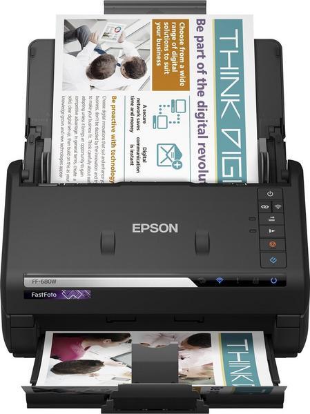 EPSON FastFoto FF-680W Document scanner Contact Image SensorCIS Duplex A4 600x600dpi 45ppm mono/45ppm colour ADF USB 3.0 Wi-Fi
