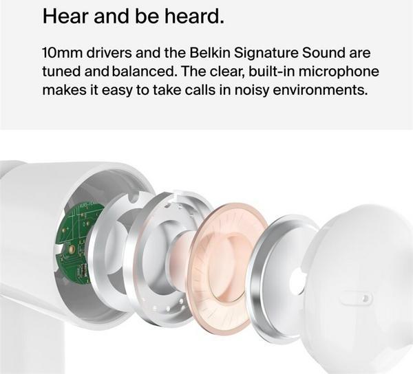 BELKIN SOUNDFORM - Headphones with USB-C Connector White