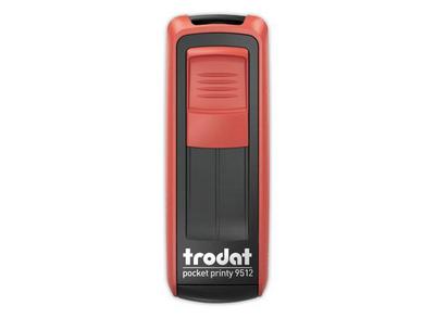 1 Timbre mobile perso.Printy 9512-Boîtier rouge-E.noire-47X18mm-5 lign.m