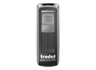 1 Timbre mobile perso.Printy 9512-Boîtier argent-E.noire-47X18mm-5 lig.m