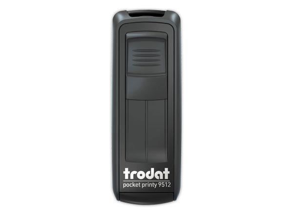 1 Timbre mobile perso.Printy 9512-Boîtier noir-E.noire-47X18mm-5 lign.m