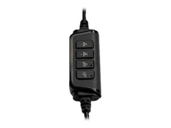 MCL Casque stéréo avec micro avec contrôle du volume - USB
