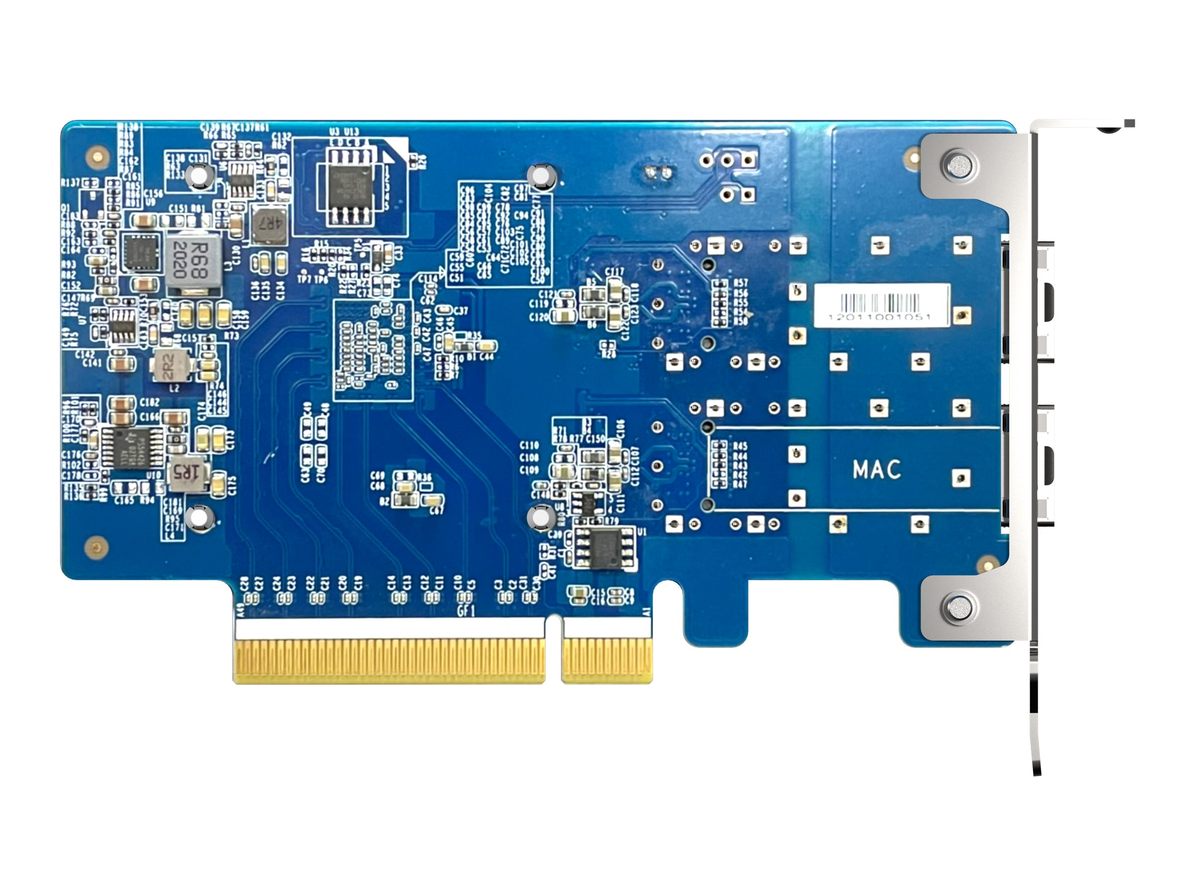 QNAP Dual-port SFP28 25GbE network expansion card low-profile form factor PCIe Gen4 x8