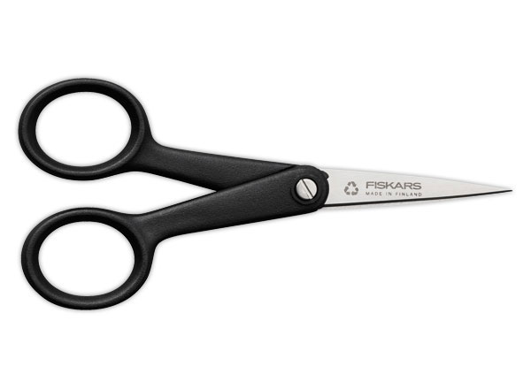 1 Ciseaux FISKARS ambidextres 13 cm bouts pointus recylcés / recyclables