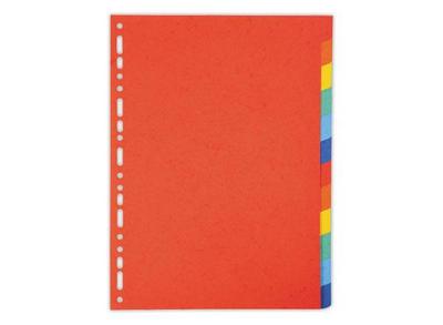 1 Jeu d'intercalaires Exacompta carte recyclée 3/10è pour A4 - 12touches