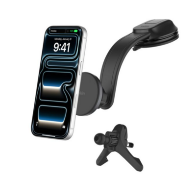 BELKIN 15W Qi2 Wireless In-Car Charger with Vent & Dash Mount + 30W CLA
