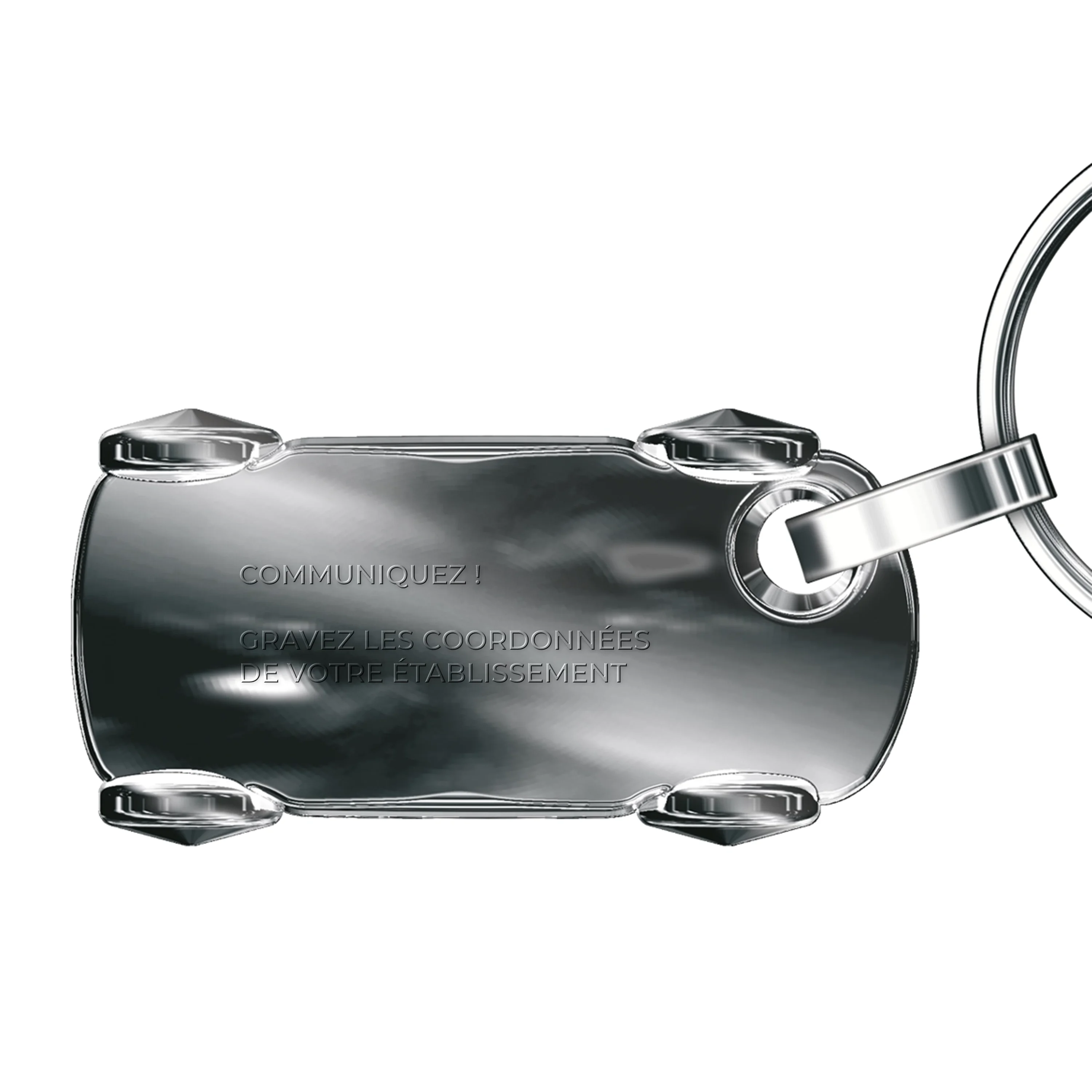PORTE-CLÉS VOITURE AVEC ATTACHE FINITION BRILLANT