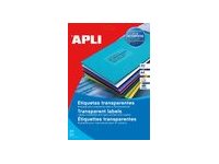 1 Etui de 20 Planches d'étiquettes transparentes 210x297 mm, 20 étiq/