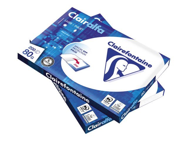 1 Paquet de 200 feuilles papier blanc CLAIREFONTAINE Clairalfa A4 80g