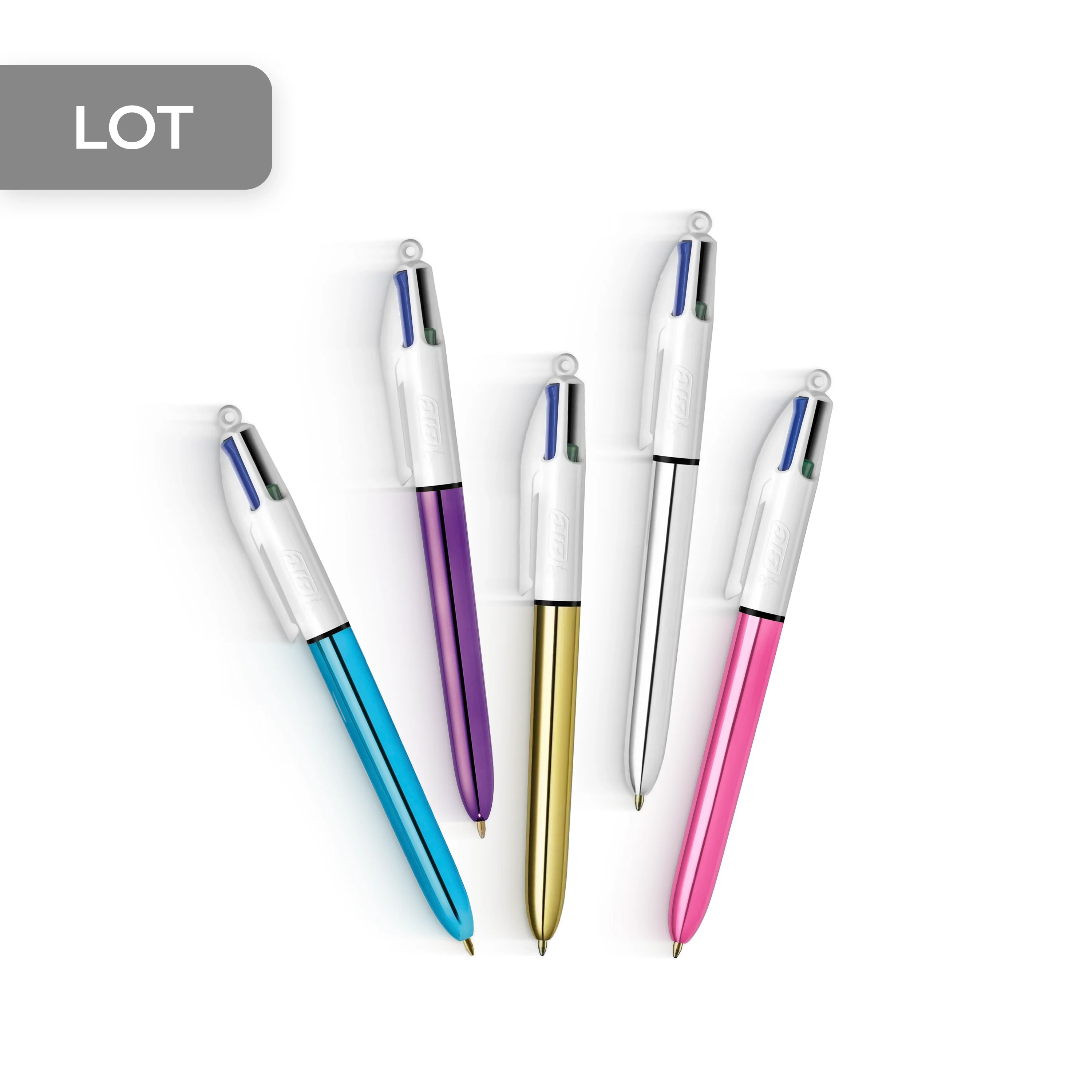STYLO BIC 4 COULEURS SHINE