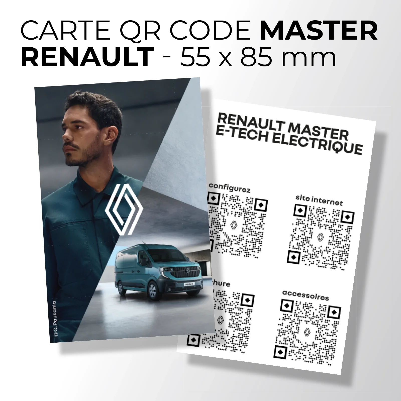 CARTE RENAULT QR CODE MASTER 55X85 RV
