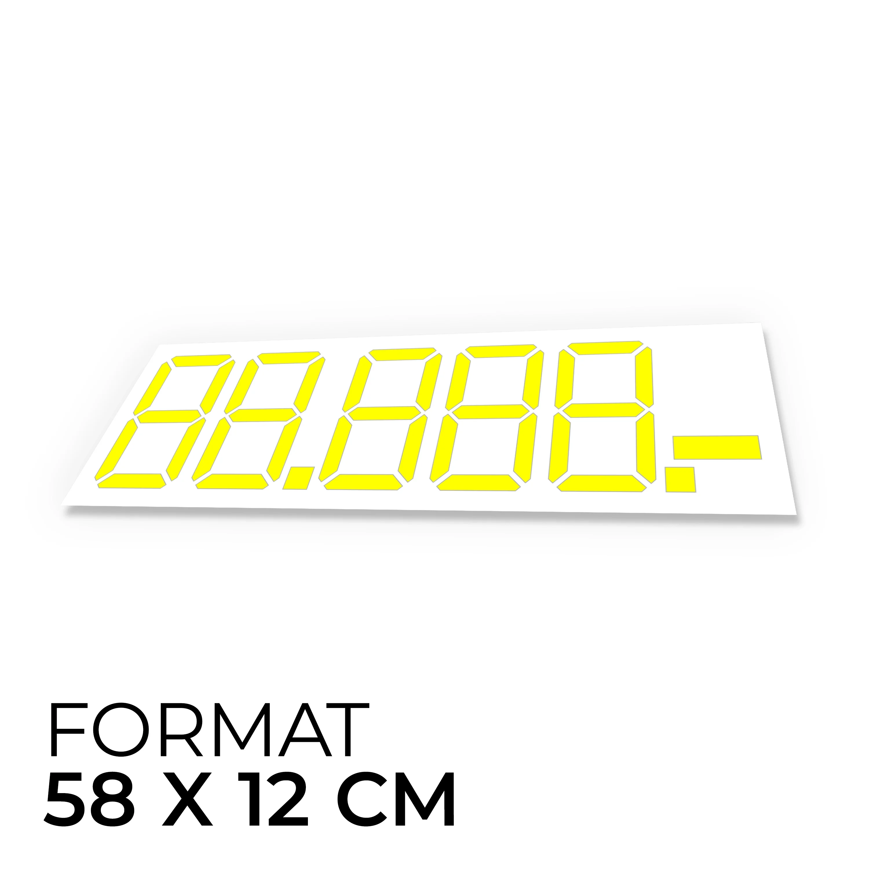 ADHESIFS PRIX PARE-BRISE - LOT DE 10 - 58 X 12 CM 