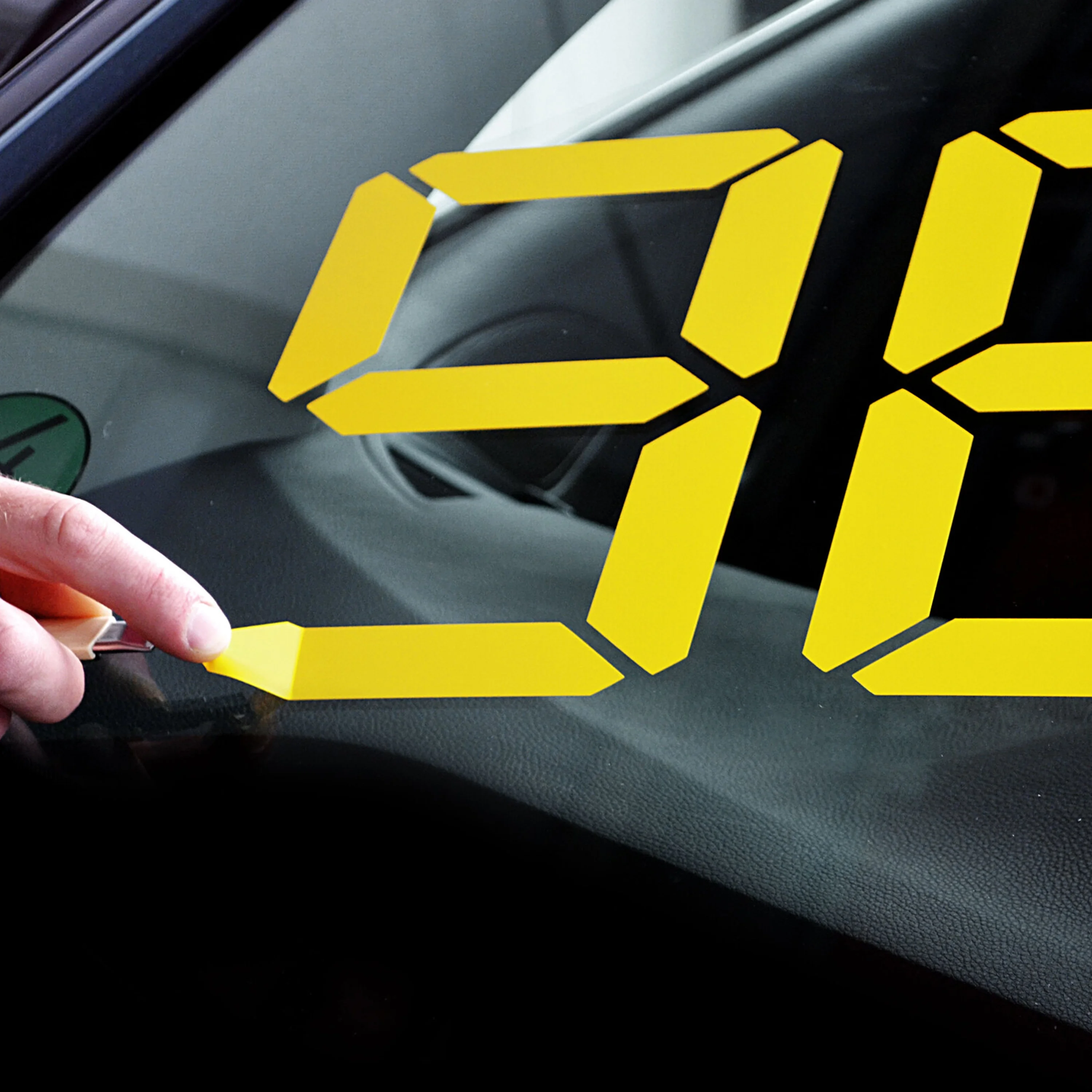 ADHESIFS PRIX PARE-BRISE - LOT DE 10 - 58 X 12 CM 