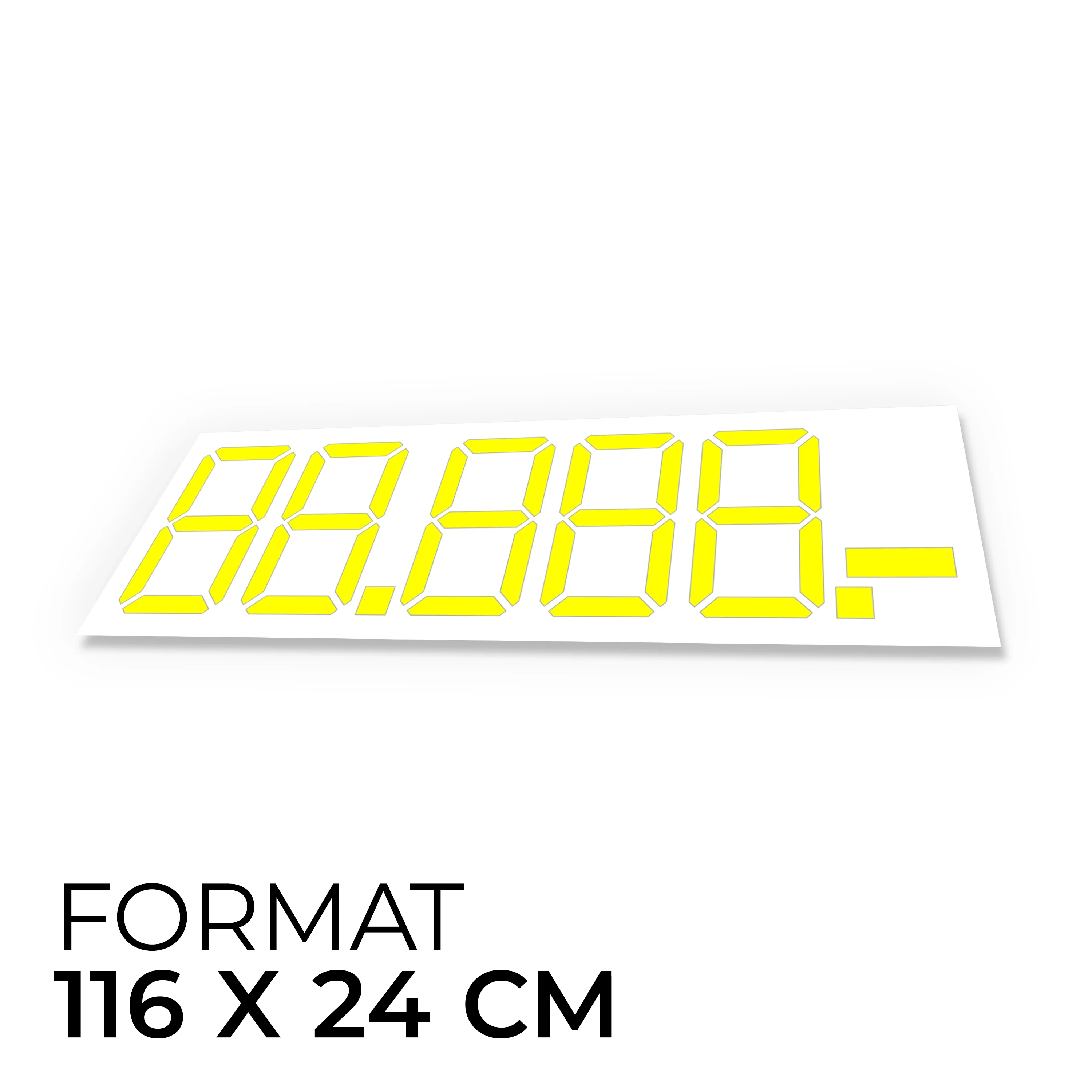 ADHESIFS PRIX PARE-BRISE - LOT DE 10 - 116 X 24 CM 