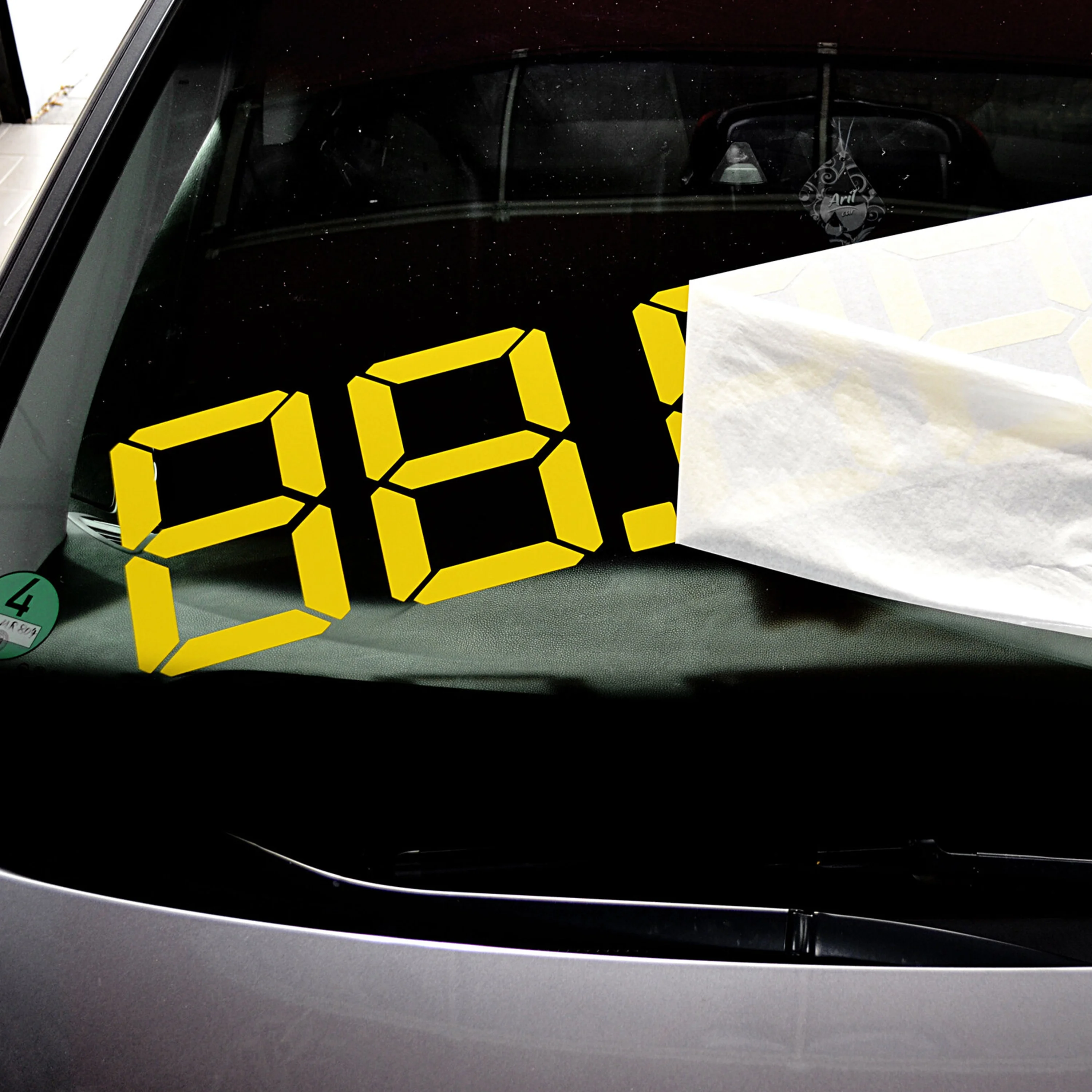 ADHESIFS PRIX PARE-BRISE - LOT DE 10 - 116 X 24 CM 