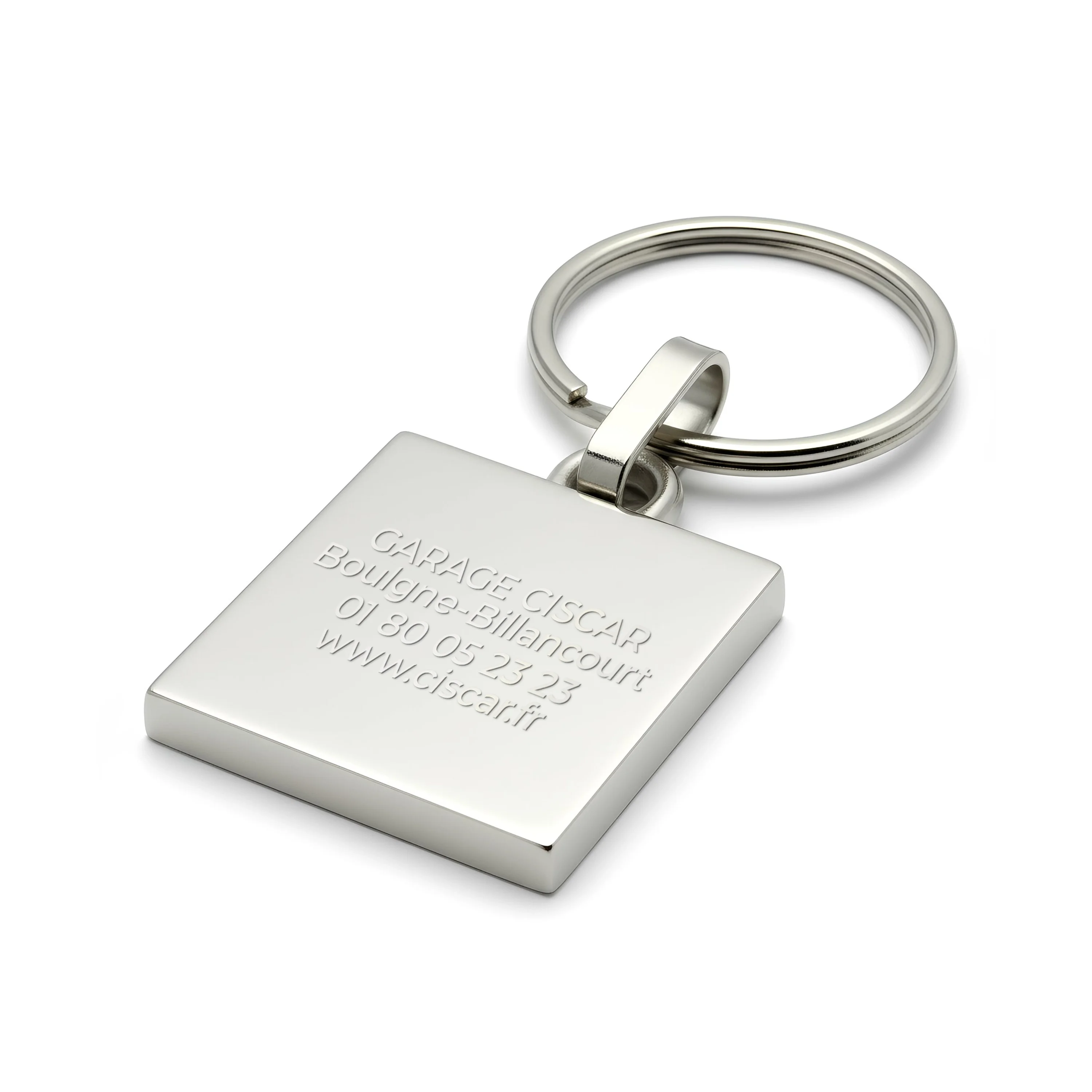 PORTE-CLES CARRE PERSONNALISABLE