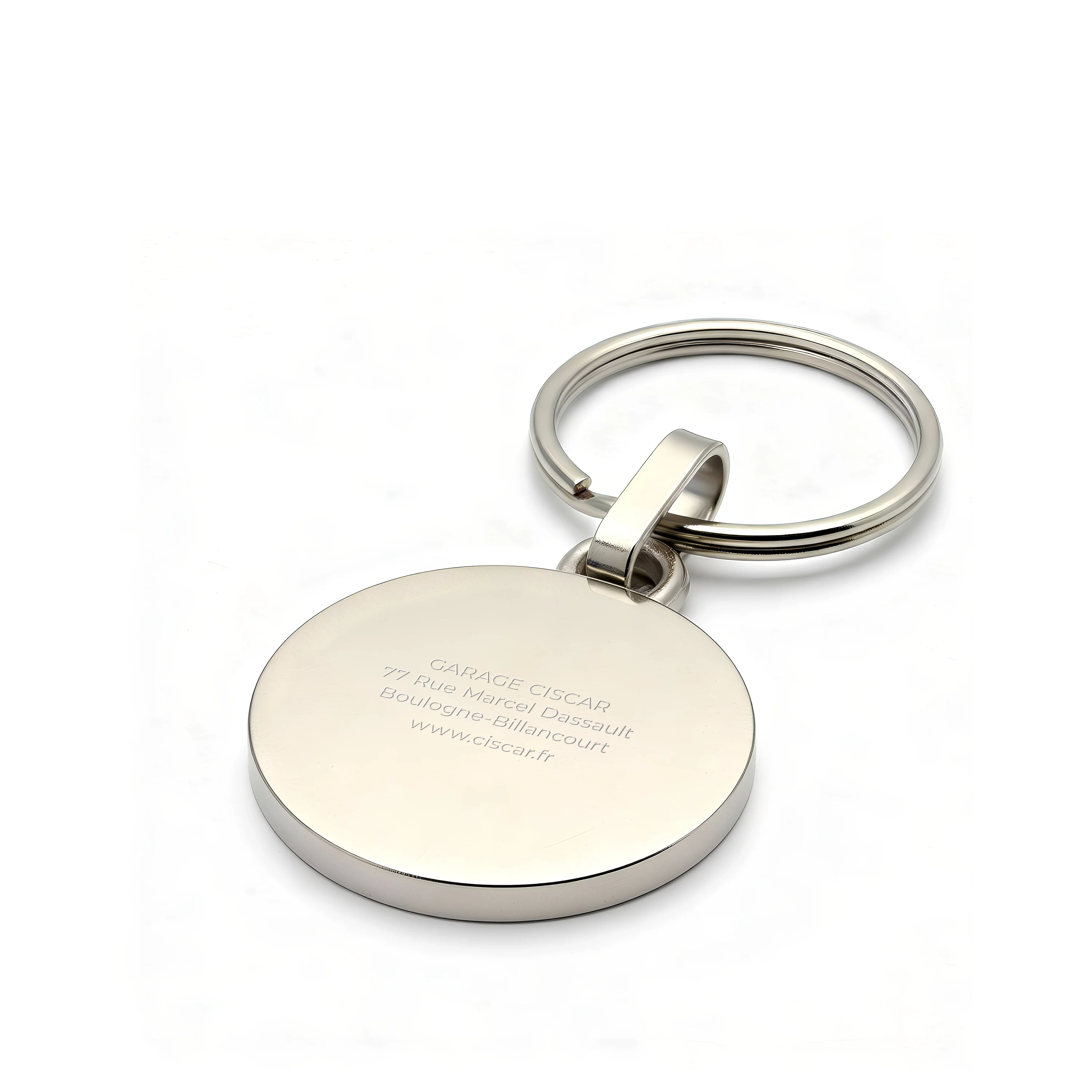 PORTE-CLES ROND PERSONNALISABLE