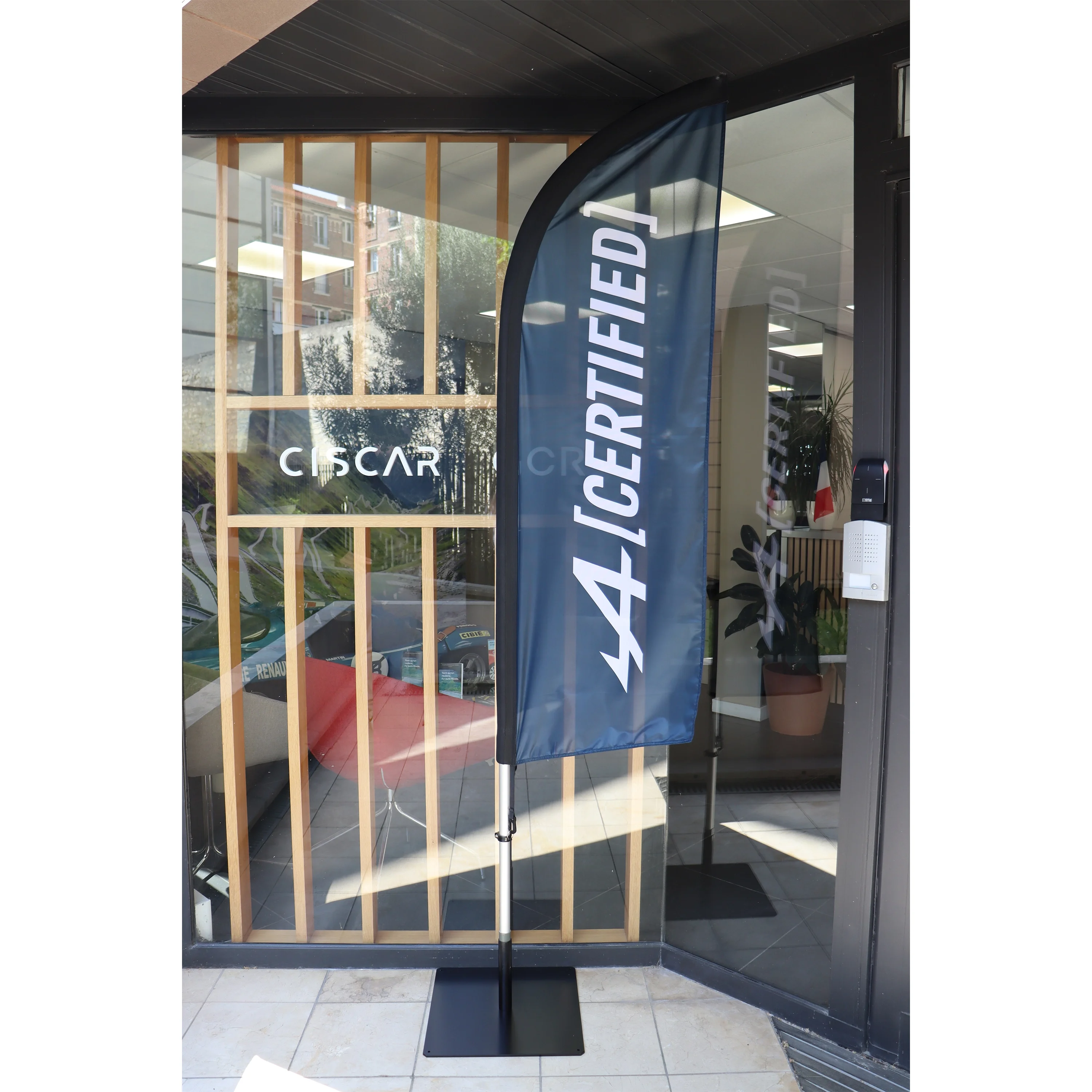 BEACHFLAG VOILE 220 X 50 CM / ALPINE CERTIFIED LOT DE 2