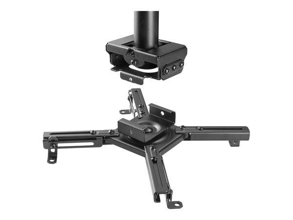 NEOMOUNTS CL25-530BL1 Support de plafond pour vidéoprojecteur - h 25.5 cm - installation facile - orientable