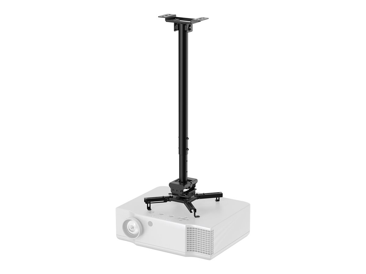 NEOMOUNTS CL25-550BL1 Support de plafond pour vidéoprojecteur - h 74.5-114.5 cm - installation facile - orientable