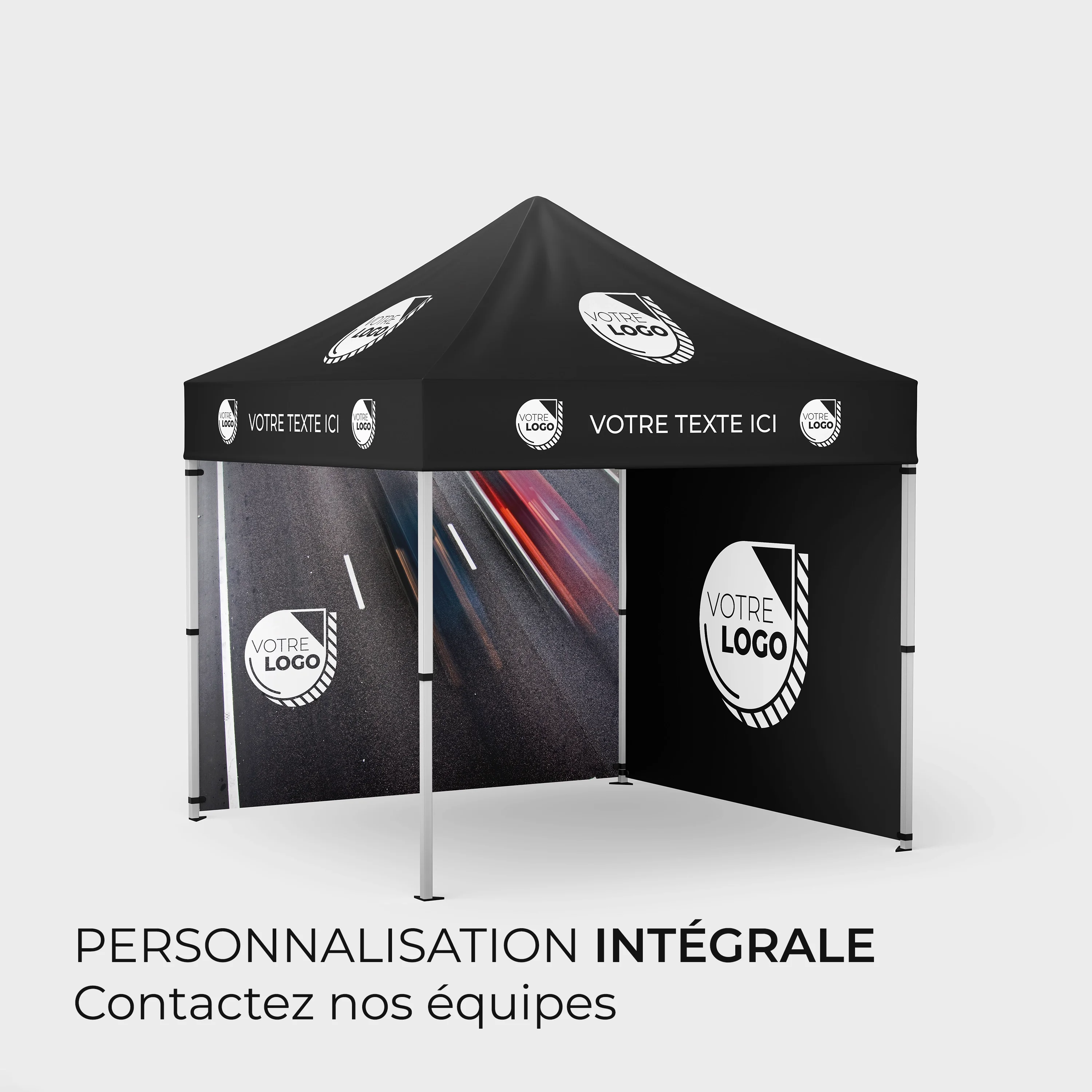 TENTE PERSONNALISÉE - 2 COTÉS + TOIT