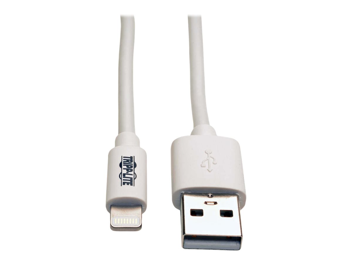 EATON TRIPPLITE USB-A to Lightning Sync/Charge Cable MFi Certified - White M/M USB 2.0 3ft. 0.91m