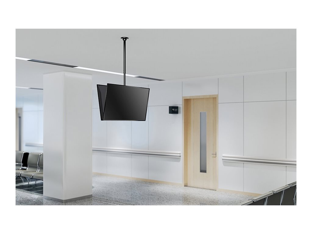 NEOMOUNTS FPMA-C340DBLACK Support de plafond pour écran de 32-75p - h 106-156 cm