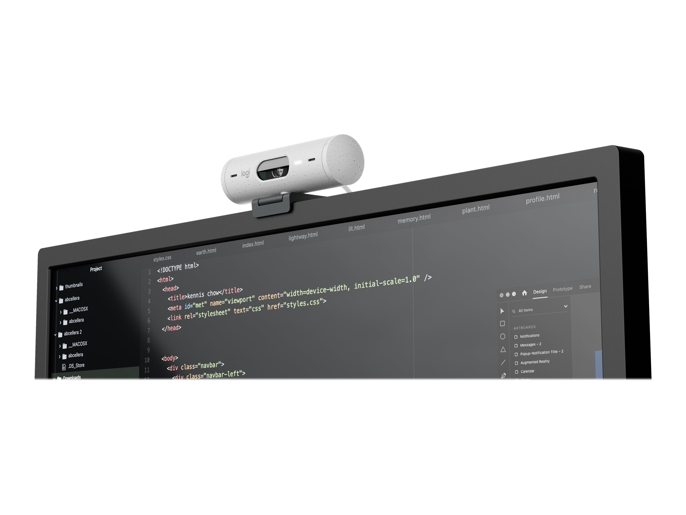 LOGITECH BRIO 500 Webcam colour 1920 x 1080 720p 1080p audio USB-C