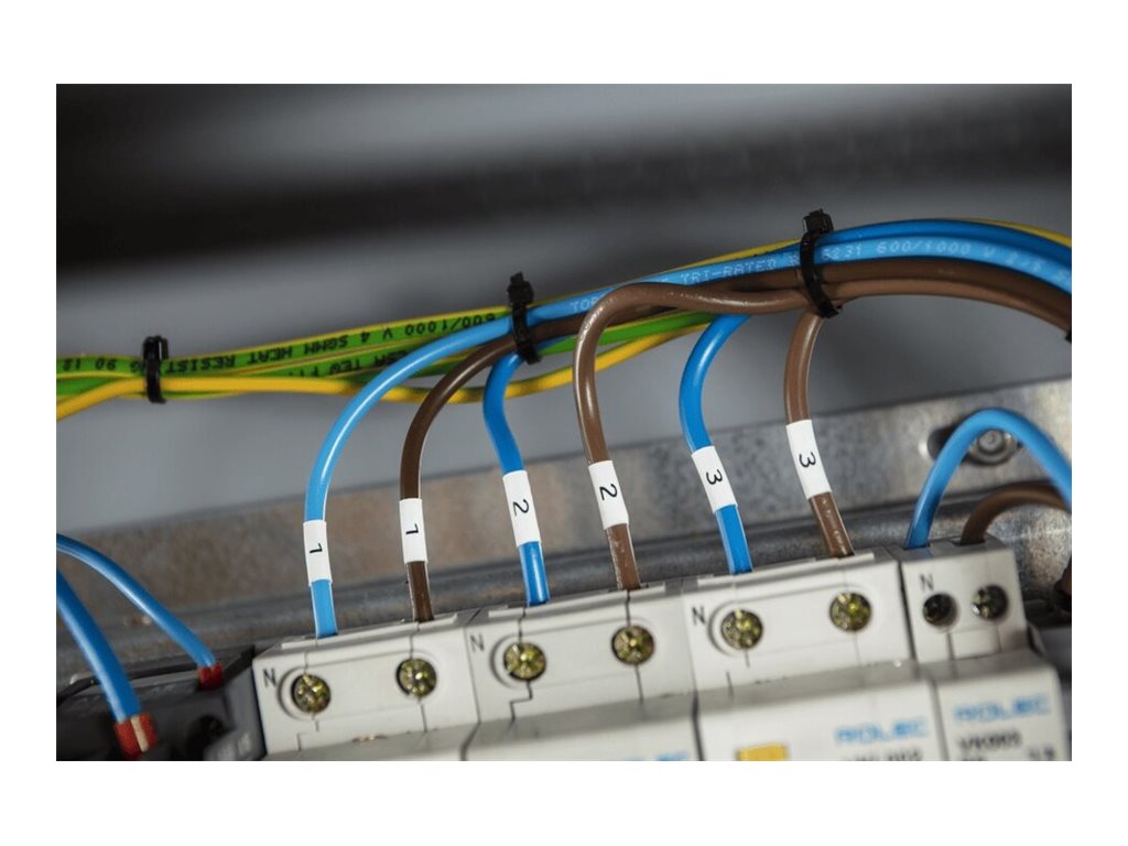 BROTHER Heat Shrink Tube Black on White 11.2mm